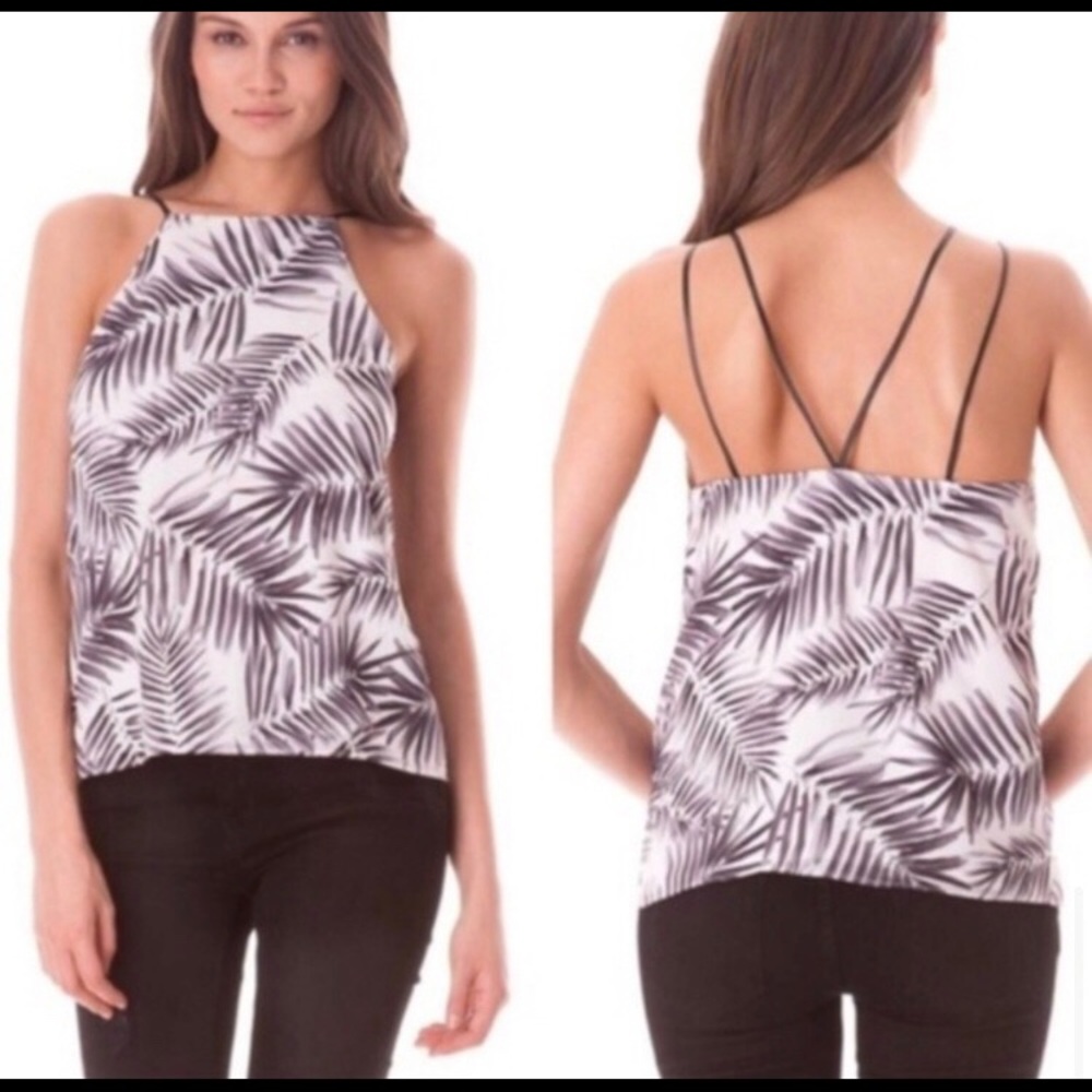 Sam Edelman XS Leaf Shadow Racer Back Dressy Tank